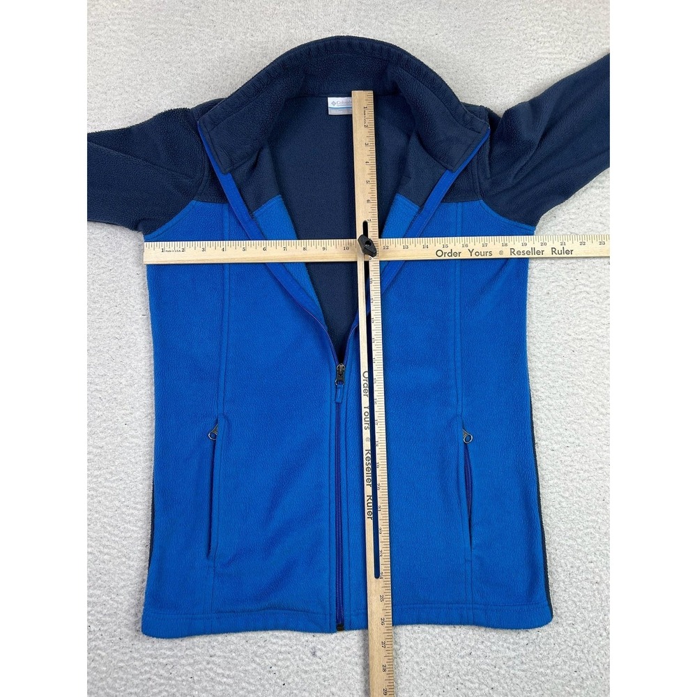 Columbia Fleece Jacket Youth XL 18/20 Blue Colorblock Omni Heat Full Zip - Picture 9 of 10